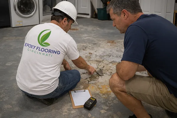 Assessing failed epoxy floor coating