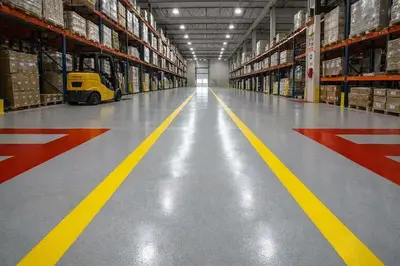 Industrial epoxy warehouse floor in Greater Cincinnati